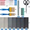 Polishing Kit,33Pcs Resin Supplies with Sandpaper,Resin File Kit,Polishing Strips&Blocks,Scissors,Wooden Brush,Cloth, Tools for Jewelry Making Supplies, Silicone Molds